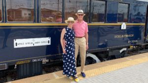 Bags have been loaded on board the Venice-Simplon Express to London