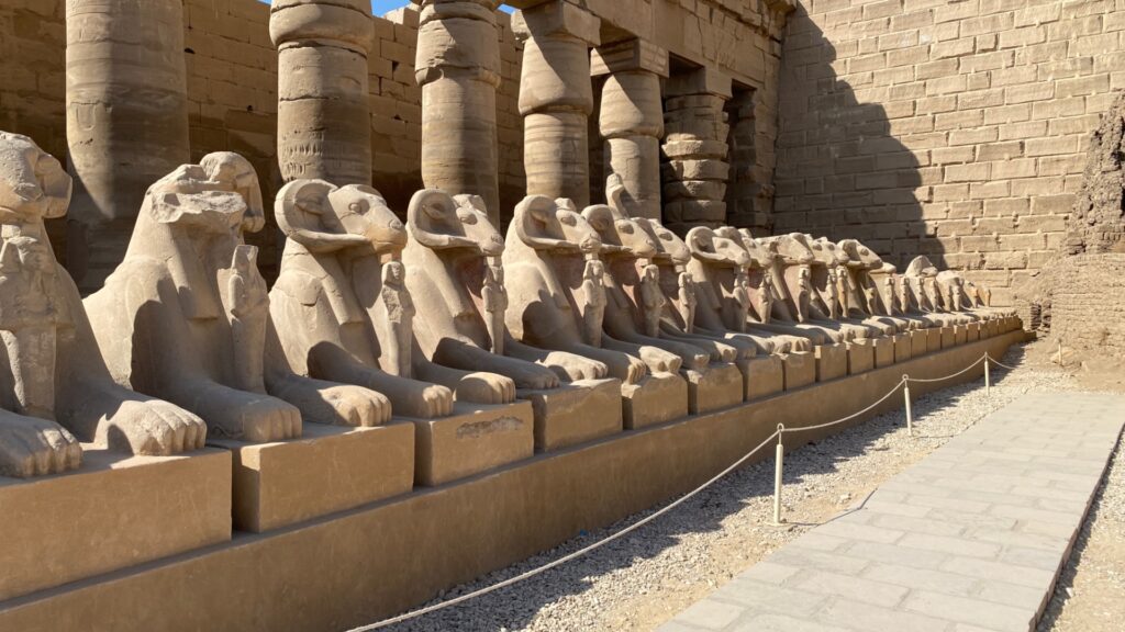 The Great Court is a spacious area in the Temple of Karnak