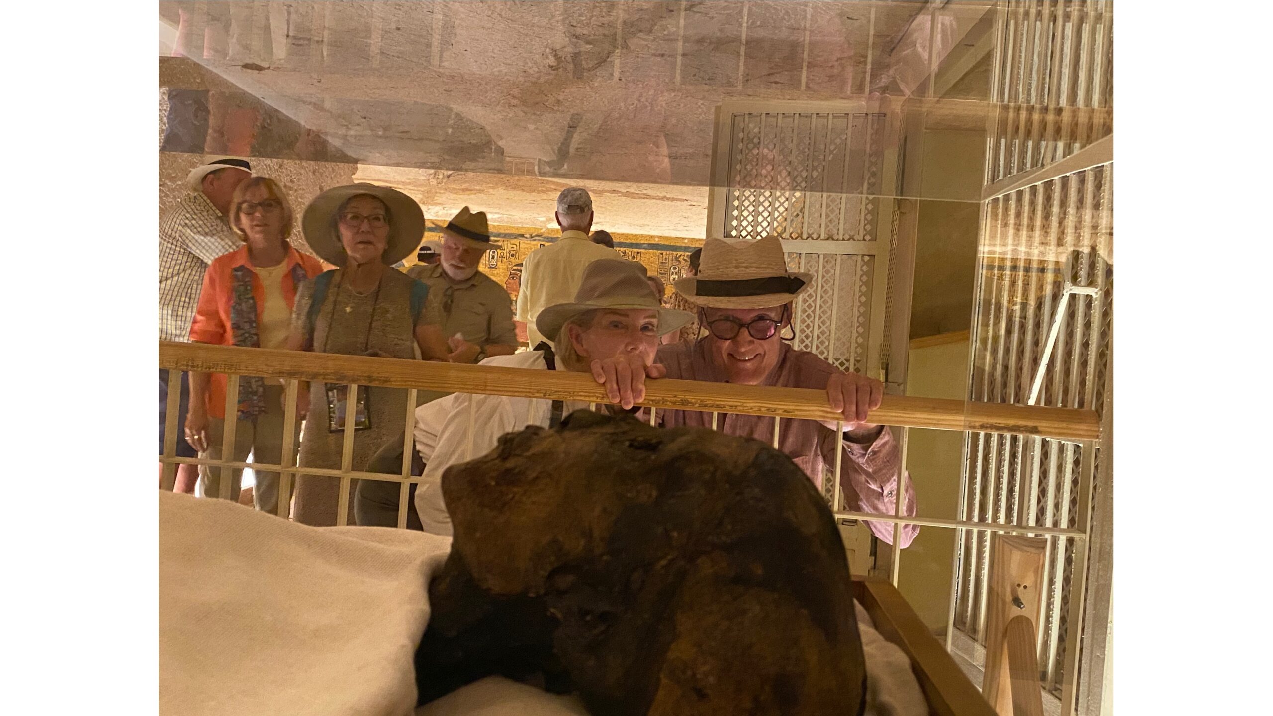 Viewing the Mummy in King Tut's Tomb