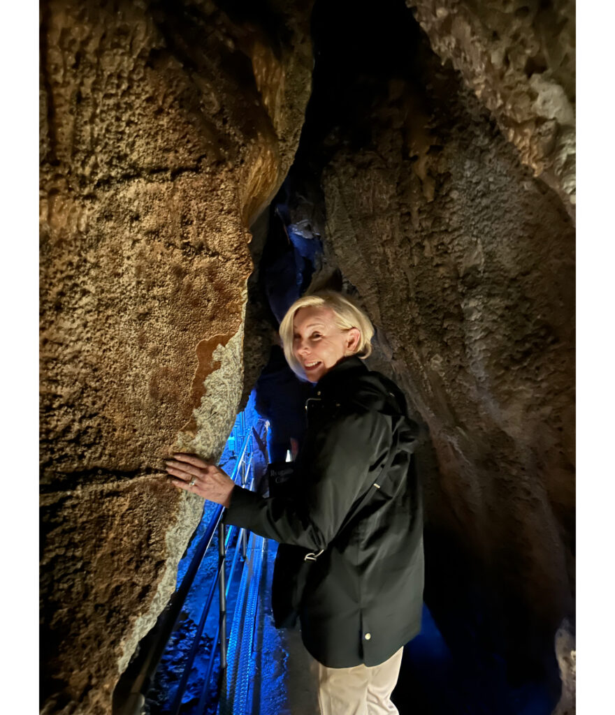 Patti in Japanese cave