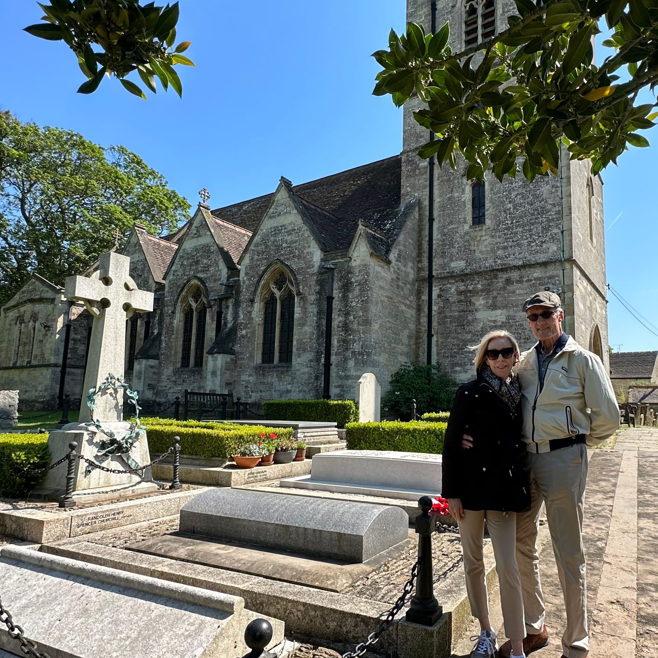 Blenheim and Bladon are connected thru the Churchill Family