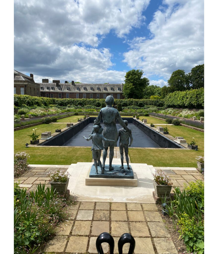 The back view of Princess Diana Memorial at Kensington