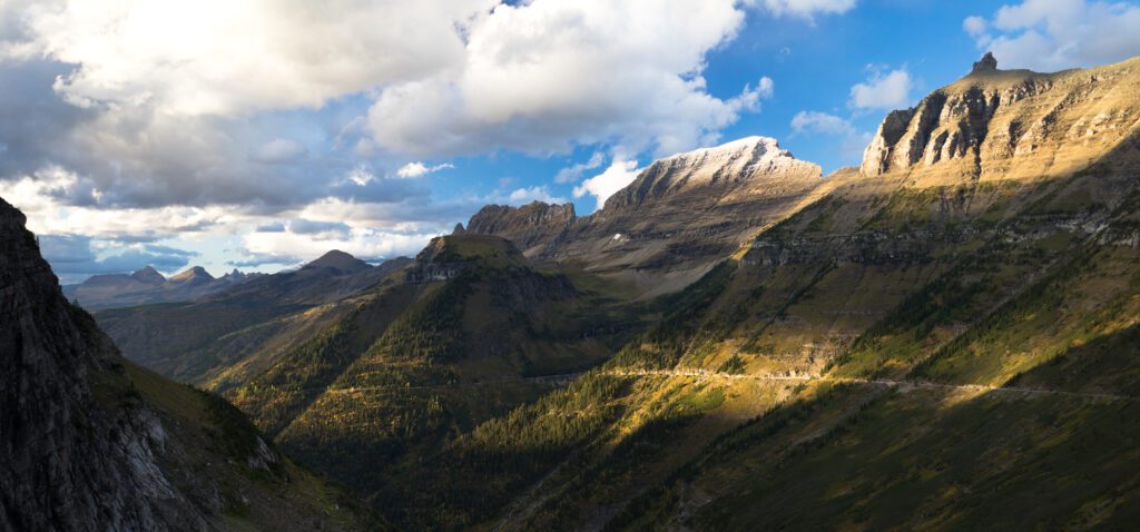 Going to the Sun Highway at Logan Pass in Glacier National Park