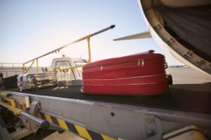 Soft Sided Luggage with exposed wheels