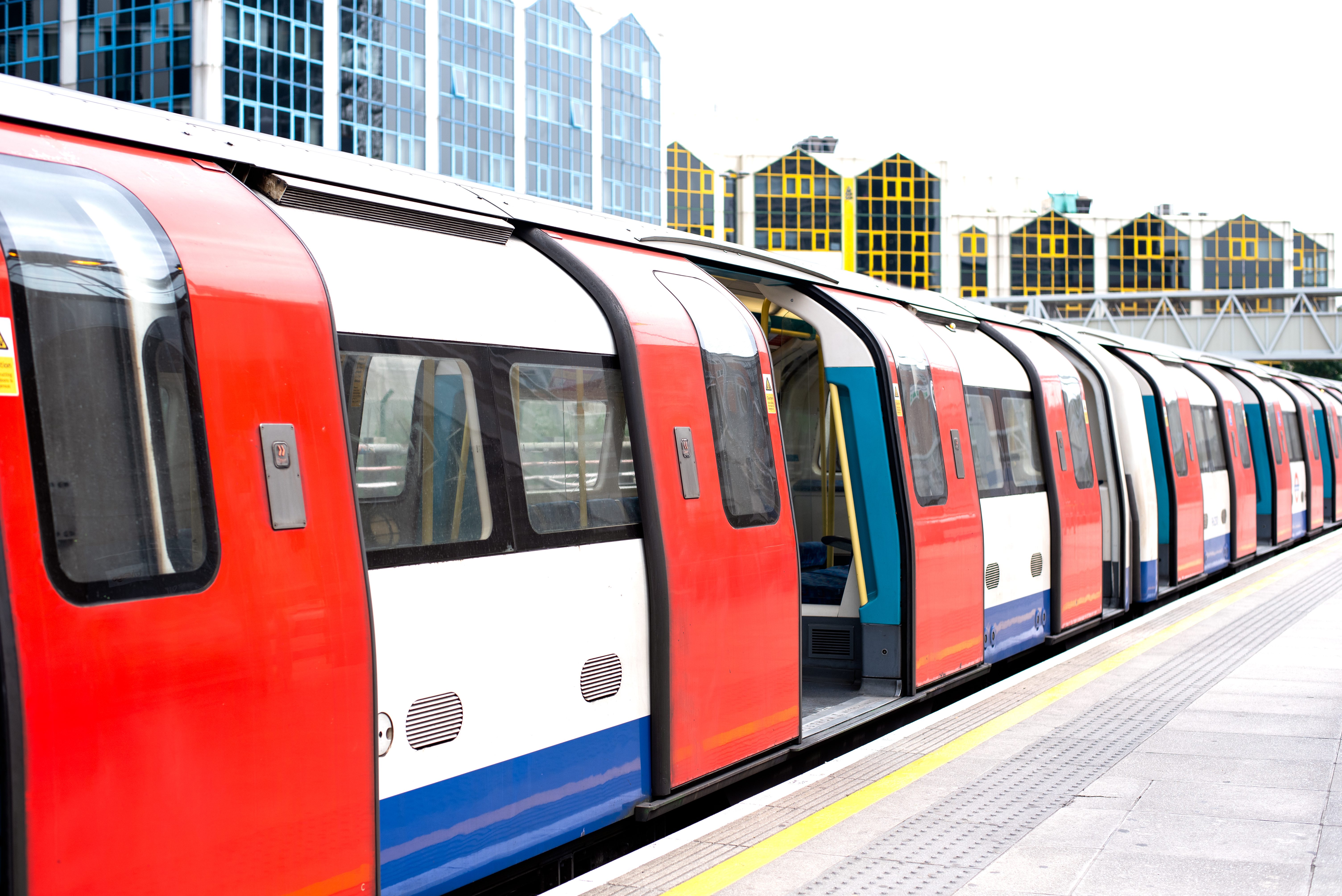 London underground tube train station