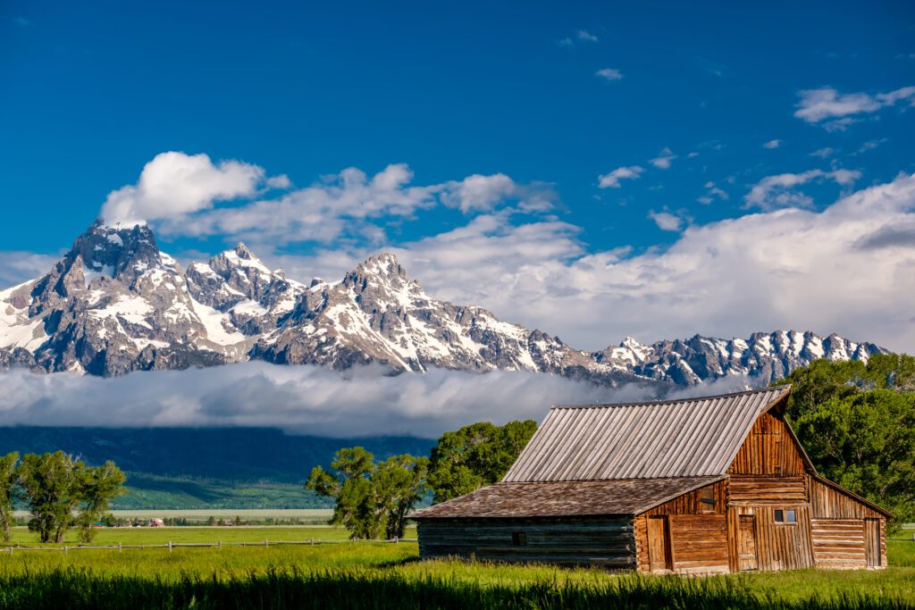 A much photographed barn in Grand Teton Mountains