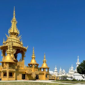Gold portion of the White Temple in Chiang Rai Province