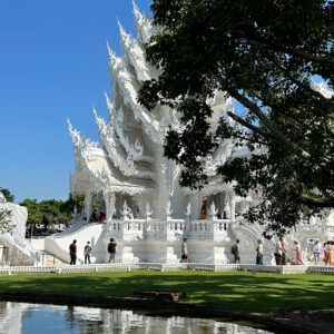 White Temple reflecting pond in Chiang Rai Province