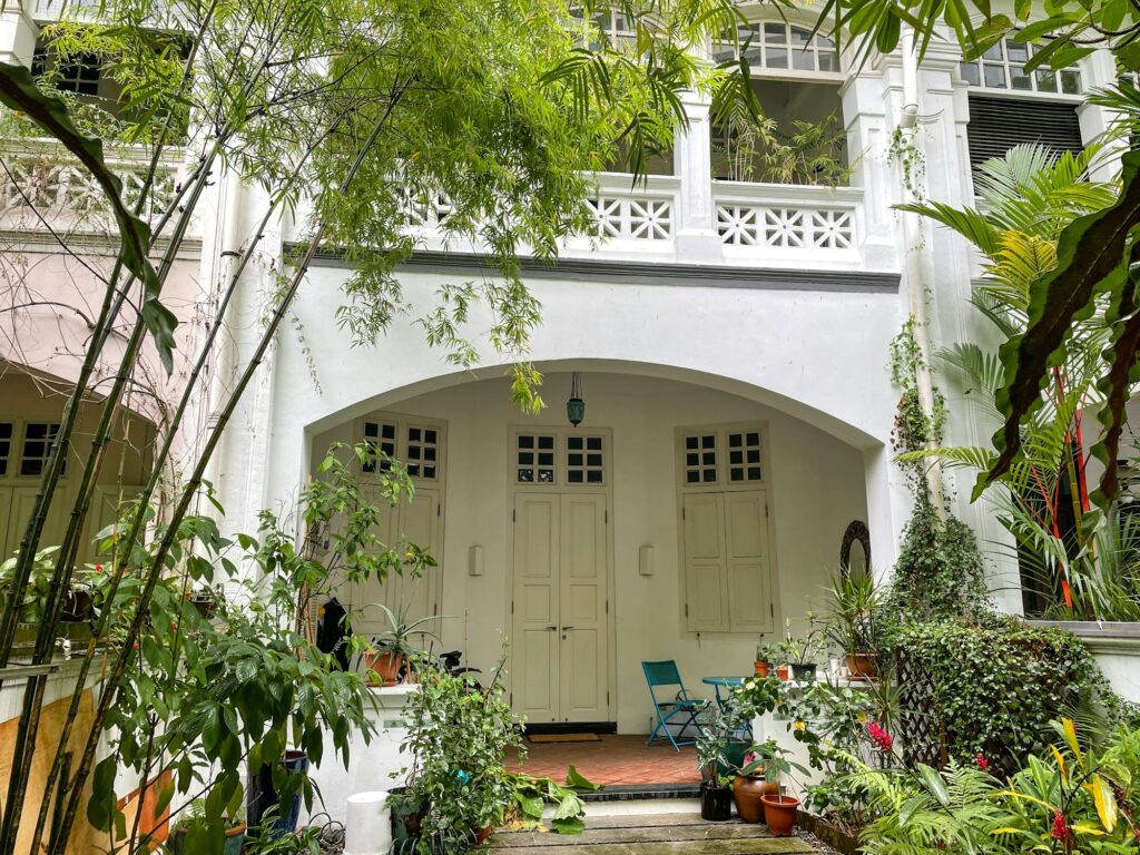 Entryway of a traditional house in Singapore