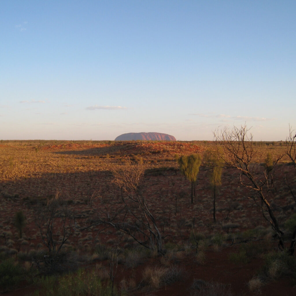 Uluru in the distance